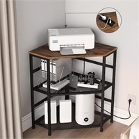 VEDECASA Corner Printer Stand Table with Power