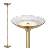 BoostArea Torchiere Floor Lamp Gold, 24W Super