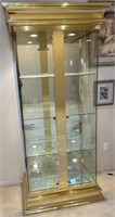 63 - LIGHTED CURIO DISPLAY CABINET 81X19"