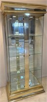 63 - LIGHTED CURIO DISPLAY CABINET 82X32"