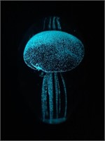 Hand-blown Glow In The Dark, Purple Jellyfish Art