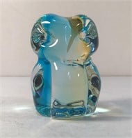 SIGNED CHALET GLASS OWL