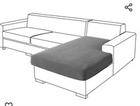 Size: 63.25"x30"x8" H, left chaise sectional so