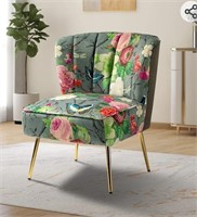 HULALA HOME Accent Chair w/Golden Metal Legs,