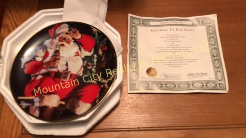 Cocacola collectable christmas plates