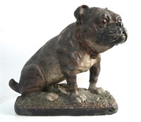 19th cent. English Terracotta 'French Bulldog'