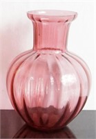 Antique Cranberry Glass Flower Vase