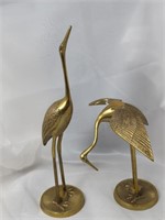 Pair of Brass Cranes