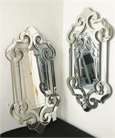 Pr of Contemporary Hollywood Regency style Mirrors