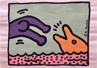 Drawing on paper ,Keith Haring