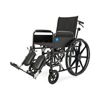 Medline Reclining Wheelchair, 18", with Elevating