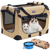 Petprsco Portable Collapsible Dog Crate, Travel