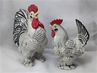 Vintage Hand Painted Japan Ceramic Maran Roosters