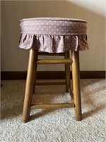 Small fabric covered stool