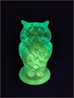 Vintage Mosser UV Reactive Glass Great Horned Owl