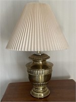 Mid-Century Modern Large Brass Table Lamp With