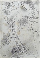 Drawing on paper ,Marc Chagall