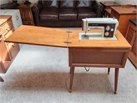 Mid-Century Sears Kenmore sewing machine & Table