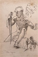 Drawing on paper ,John Singer Sargent