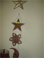 Stars and metal flower wall decor