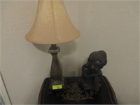 Lamp and statue