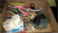 Three boxes of office supplies