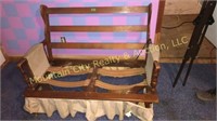 Wooden love seat frame