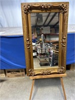 Ornate rectangular hanging mirror. Approximate