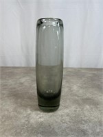 Mid century modern smoked glass vase,