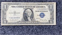 1935 E US $1 Silver Certificate US Currency Note