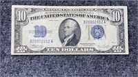 1934-C $10 Silver Certificate US Currency