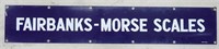 Fairbanks Morse Scales Porcelain Sign 50" x9"