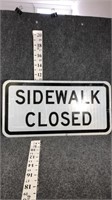 sidewalk closed sign