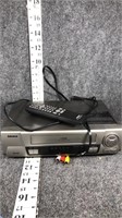 VHS player w/wires and remote- untested