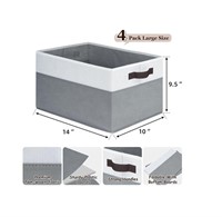 10PCS-CRIUSIA SET OF 4 FOLDABLE STORAGE CONTAINERS