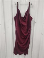 Size L, GRACE KARIN Wine Red Party Dress for
