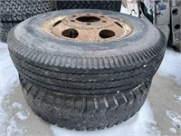 2 tires & rims- 8.25-20