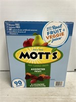 Mott’s assorted fruit snacks 90 count best by Aug