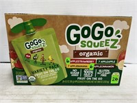 GoGo squeeZ organic variety pack fruit 26 pouches