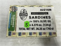 Skinless and boneless sardines 5 packs inside