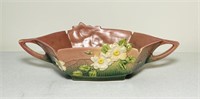 Roseville Pottery, 393 12, White Rose Console Bowl
