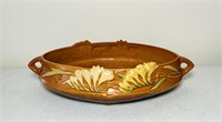 Roseville USA 466 10 Freesia Brown Console Bowl