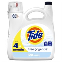 Tide Free & Gentle Liquid Laundry Detergent, 100
