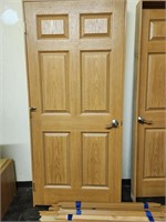 LOT OF 7 - 36" OAK DOORS, COMPLETE WITH HARDWARE