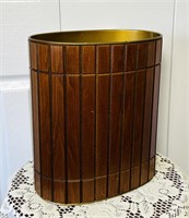 Ransburg MCM Waste Basket, Tin can with Wood