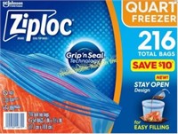 Ziploc $23 Retail Freezer Quart Bags (216 ct)