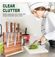 WOOD MAGNETIC KITCHEN KNIFE HOLDER CULTRY ORGANIZE