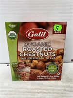 Galil organic roasted chestnuts 5 bags inside