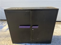 Black metal cabinet