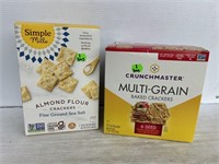 Almond flour crackers and multi grain crackers 1